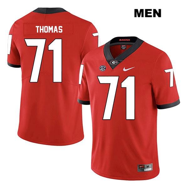 Georgia Bulldogs Men's Andrew Thomas #71 NCAA Legend Authentic Red Nike Stitched College Football Jersey OES7456XS